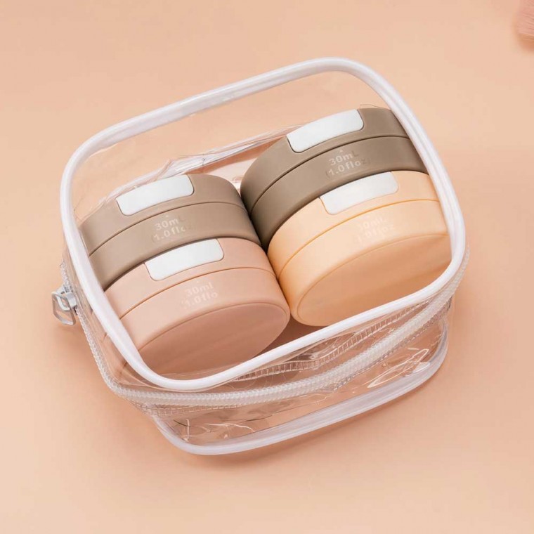 Magnetic Travel Toiletry Jars 4 Pcs