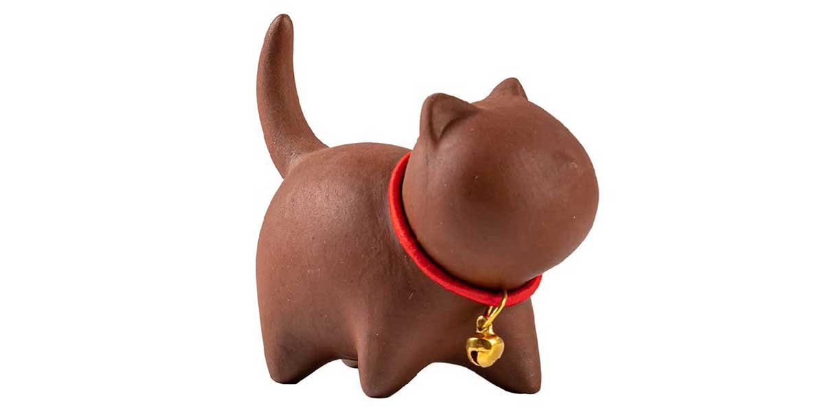 Teaeer Zisha Tea Pet Cat Red