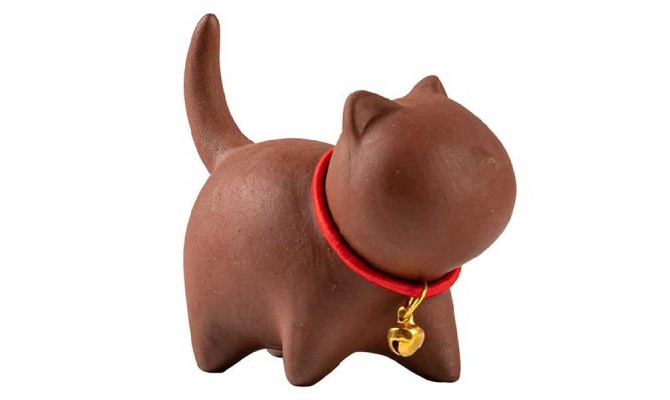 Teaeer Zisha Tea Pet Cat Red