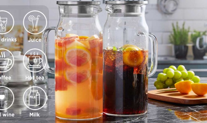 Teaeer High Quality 51oz Borosilicate Coffee Pitcher Review: Fridge Friendly & Lazy Girl Approved