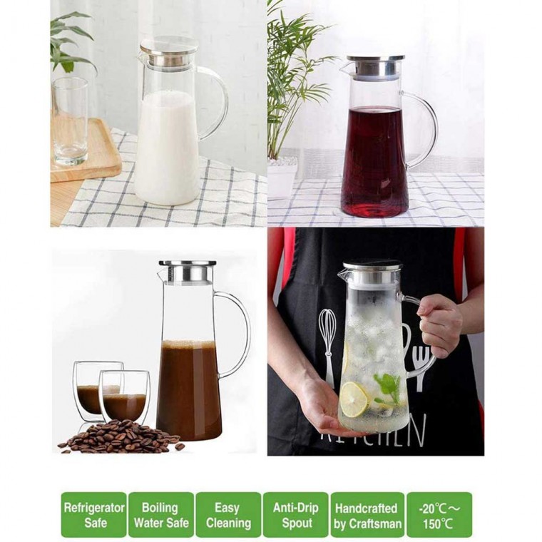 Glass Pitcher 1500ml/51oz Glass Pitcher 1500ml/51oz