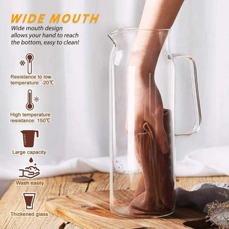 Straight Glass Pitcher 1200ml/41oz Straight Glass Pitcher 1200ml/41oz