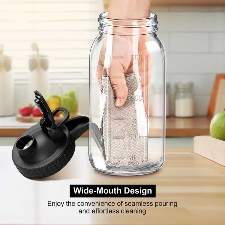 Marson Jar Pitcher With Black Lid 1800ml/64oz