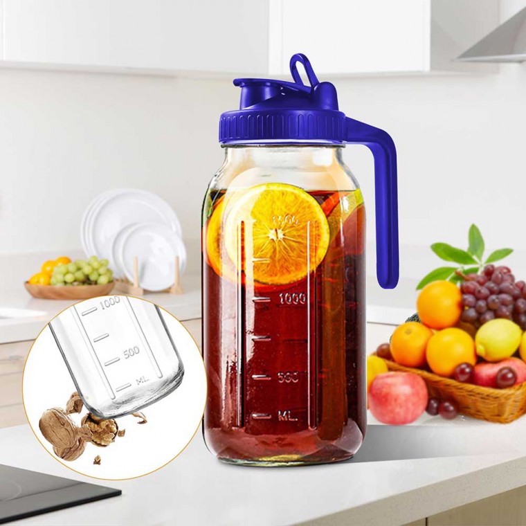 Marson Jar Pitcher With Blue Lid 1800ml/64oz