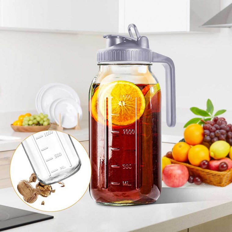 Marson Jar Pitcher With Gray Lid 1800ml/64oz
