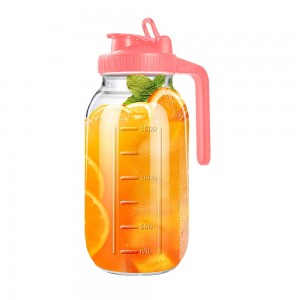 Marson Jar Pitcher With Pink Lid 1800ml/64oz
