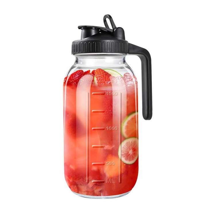 Marson Jar Pitcher With Black Lid 1800ml/64oz