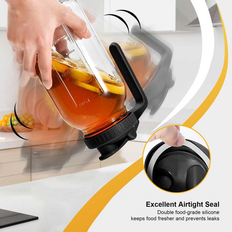 Marson Jar Pitcher With Black Lid 1800ml/64oz