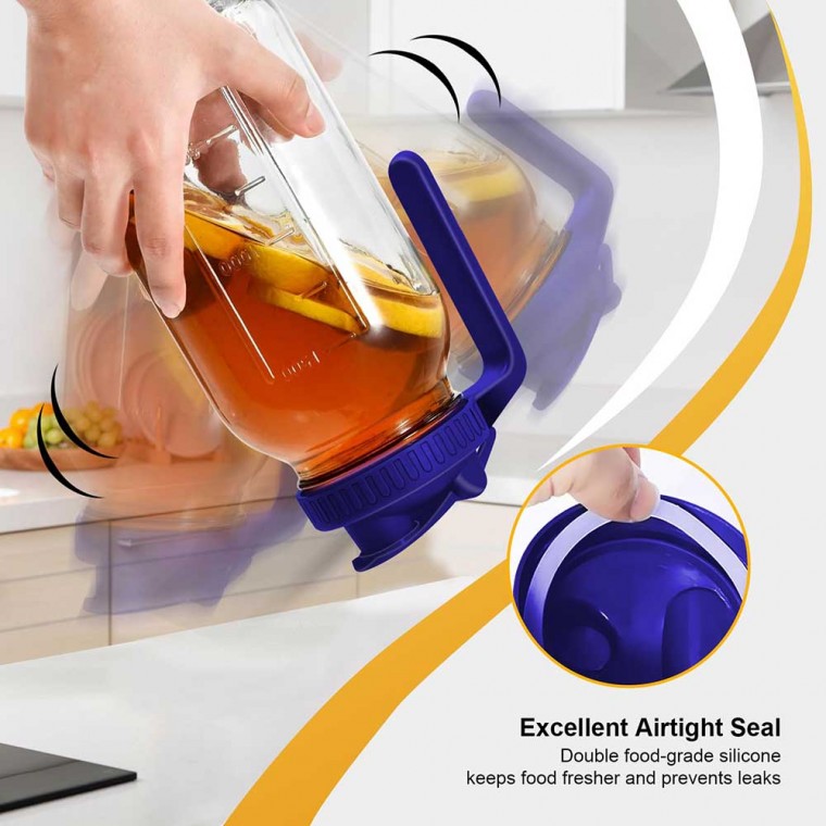 Marson Jar Pitcher With Blue Lid 1800ml/64oz