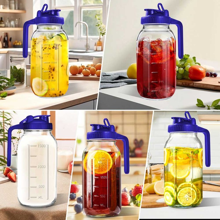Marson Jar Pitcher With Blue Lid 1800ml/64oz