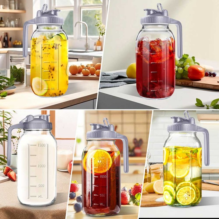 Marson Jar Pitcher With Gray Lid 1800ml/64oz