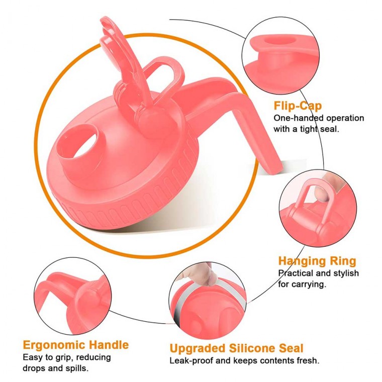 Marson Jar Pitcher With Pink Lid 1800ml/64oz