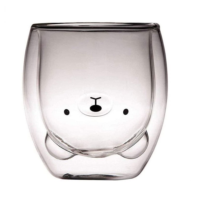 Double Wall Glass Cup Bear 250ml/8.4oz Double Wall Glass Cup Bear 250ml/8.4oz