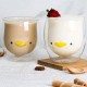 Double Wall Glass Cup Duck 250ml/8.4oz Double Wall Glass Cup Duck 250ml/8.4oz