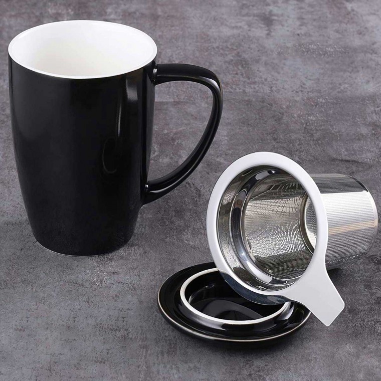 Ceramic Infusion Mug Black 500ml/17oz