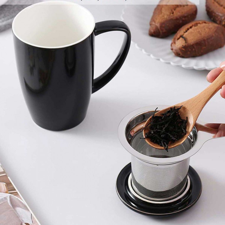 Ceramic Infusion Mug Black 500ml/17oz