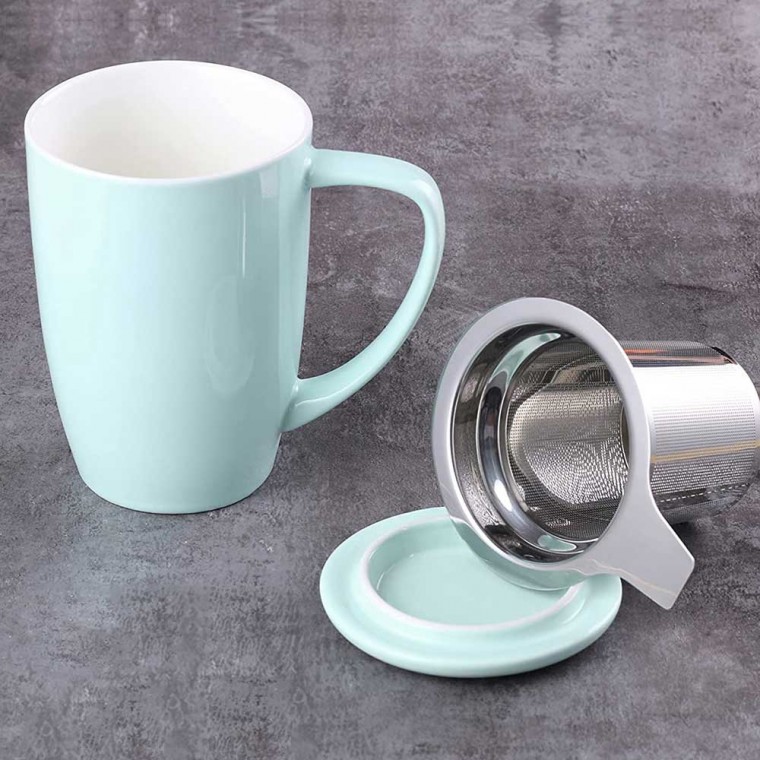 Ceramic Infusion Mug Light Blue 500ml/17oz