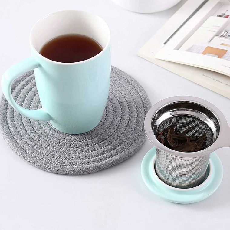 Ceramic Infusion Mug Light Blue 500ml/17oz