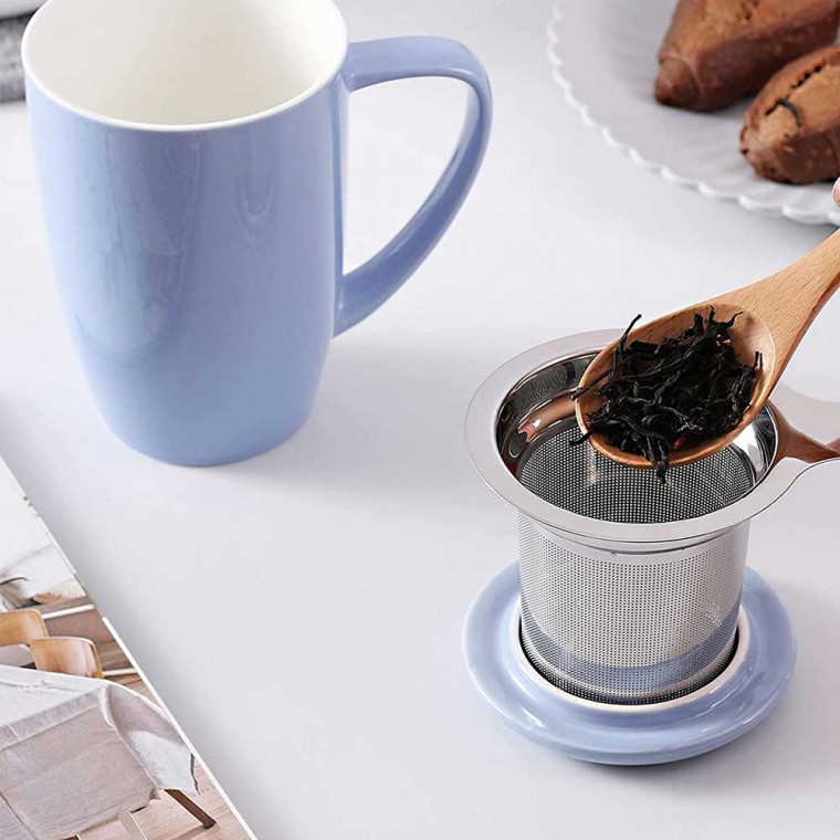 Ceramic Infusion Mug Light Purple 500ml/17oz