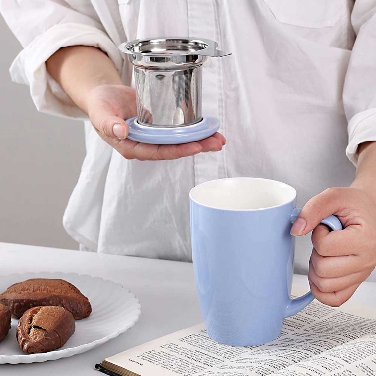 Ceramic Infusion Mug Light Purple 500ml/17oz