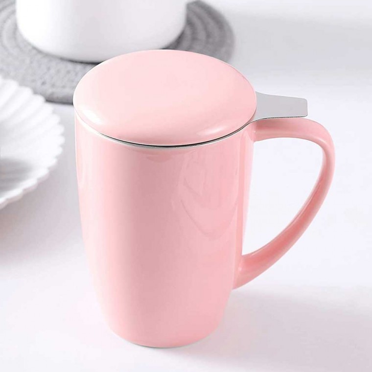 Ceramic Infusion Mug Pink 500ml/17oz
