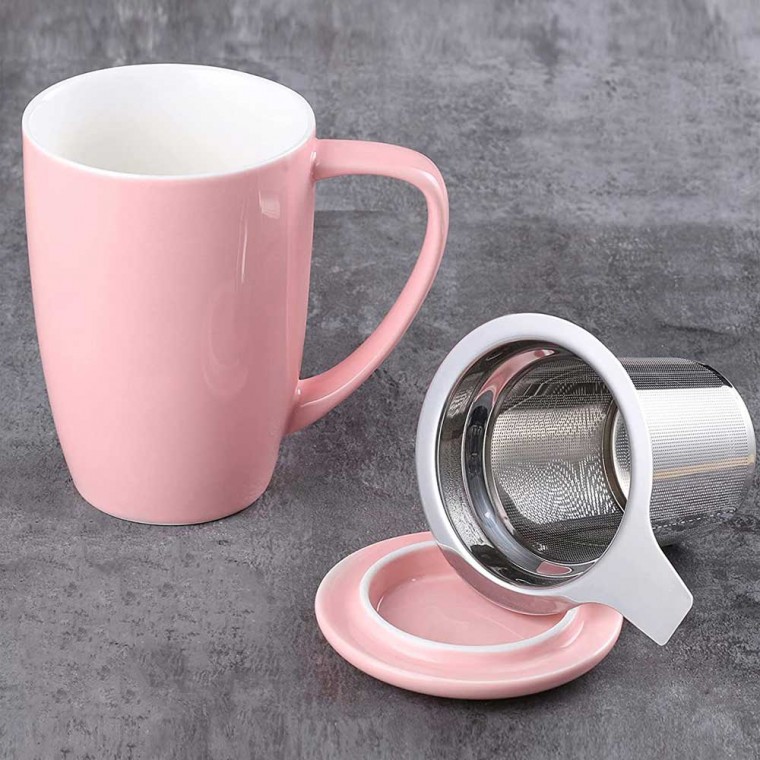 Ceramic Infusion Mug Pink 500ml/17oz