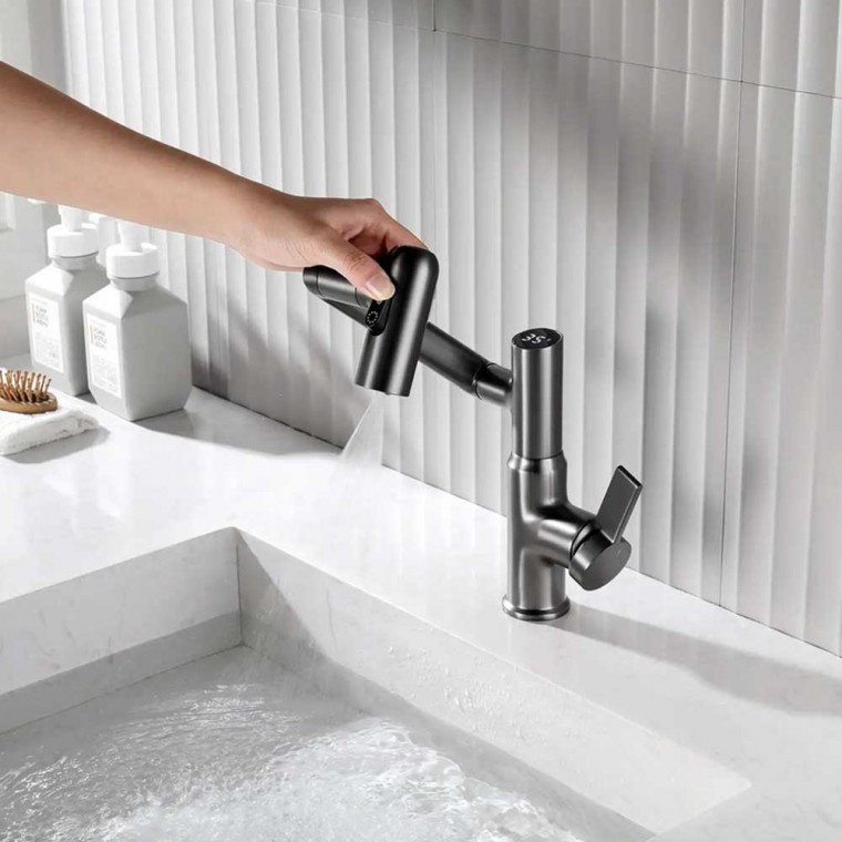 Modern Rotatable Faucet With Digital Temperature