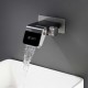 Wall Mount Digital Display Swivel Waterfall Bathroom Faucet