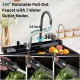 Luxury Digital Temperature Waterfall Workstation Kitchen Sink