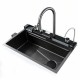 Luxury Digital Temperature Waterfall Workstation Kitchen Sink