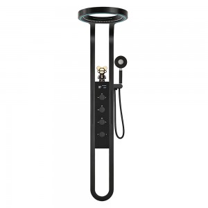 Luxury Waterfall Shower Set Black