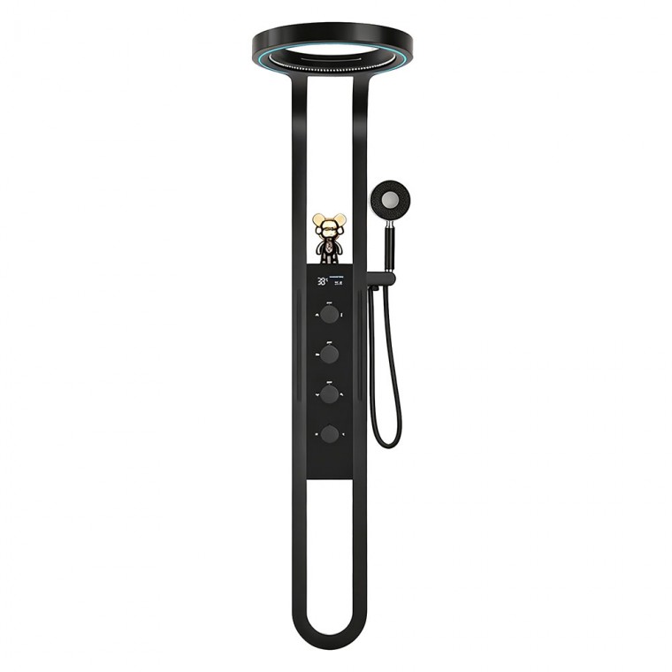 Luxury Waterfall Shower Set Black
