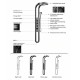 Luxury Waterfall Shower Set Black
