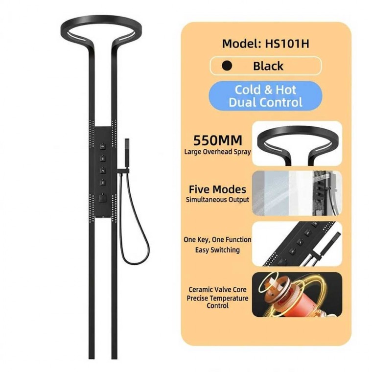Ultimate Water Shower Set Black