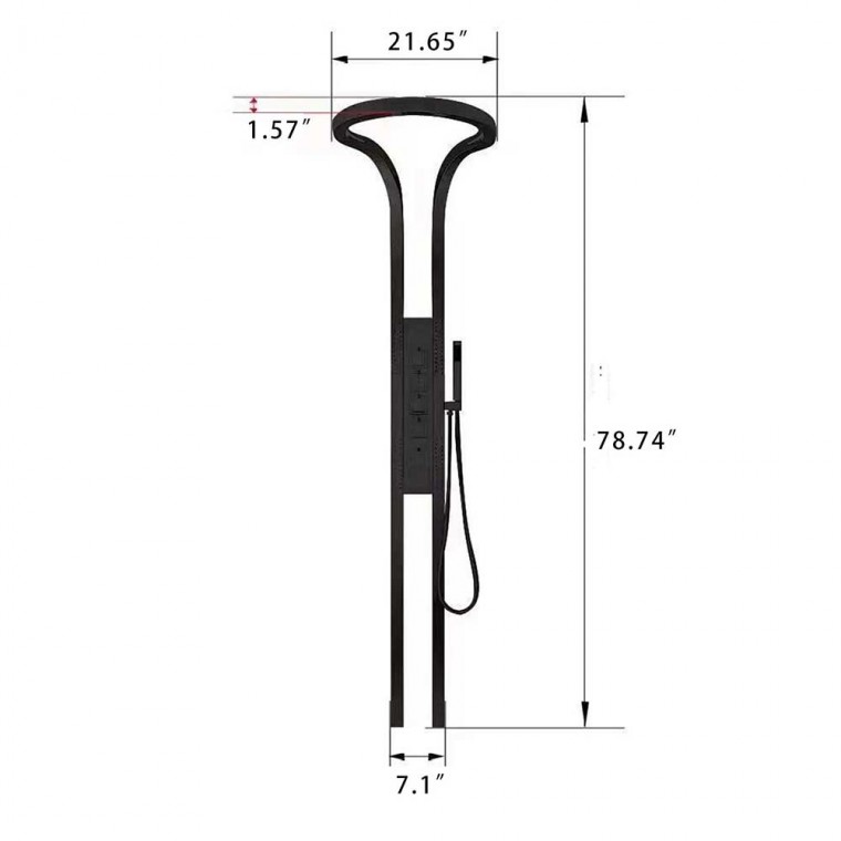 Ultimate Water Shower Set Black