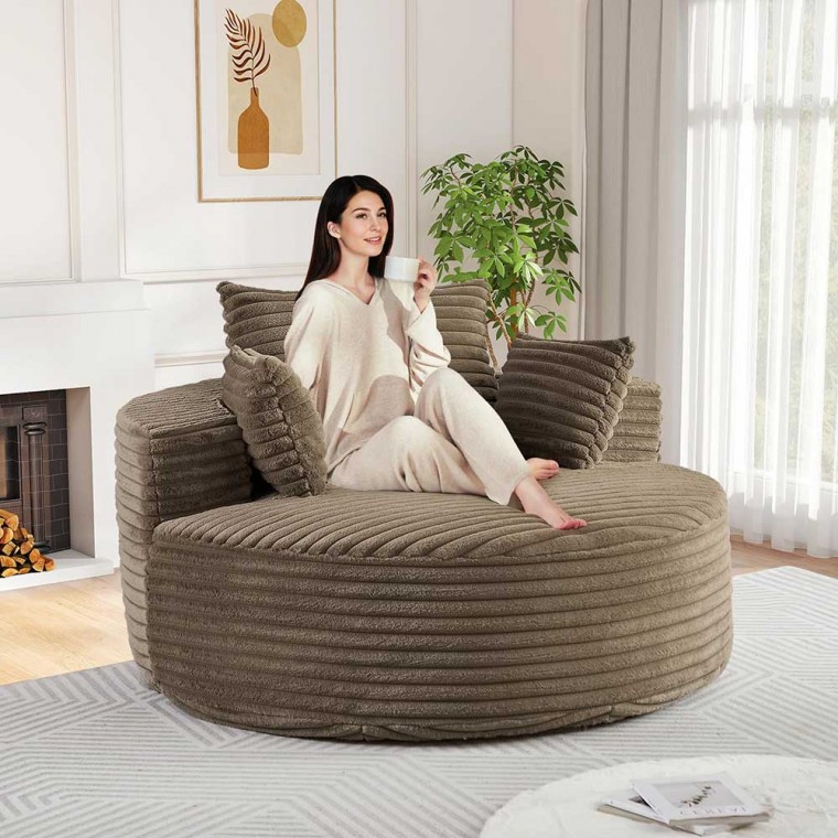 Oversized Round Chaise Lounge Chair