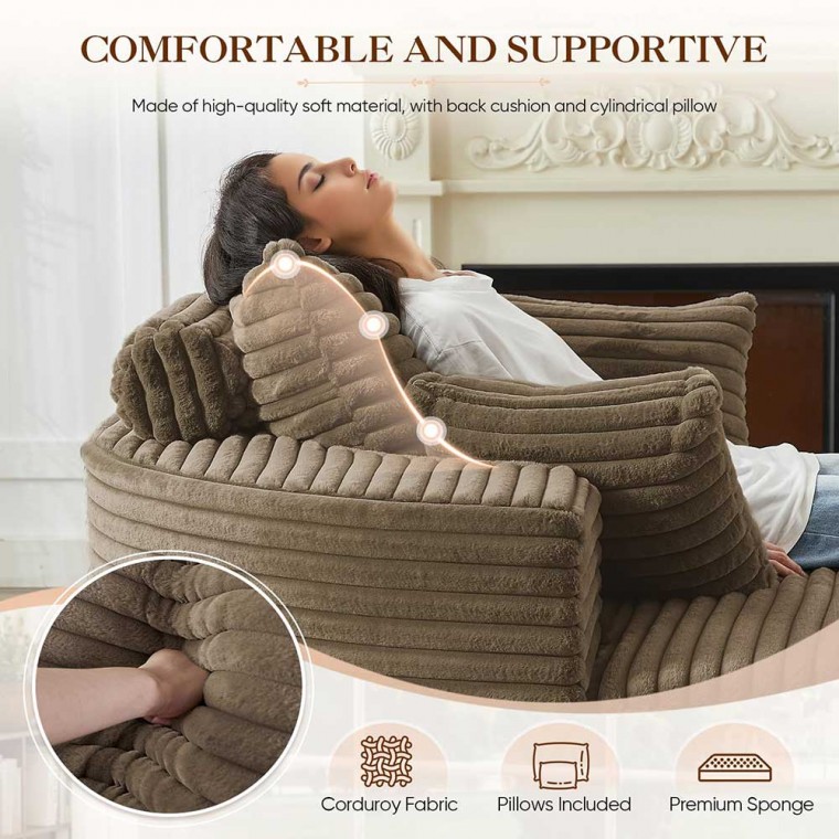 Oversized Round Chaise Lounge Chair