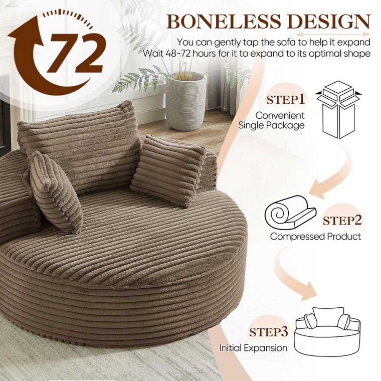Oversized Round Chaise Lounge Chair