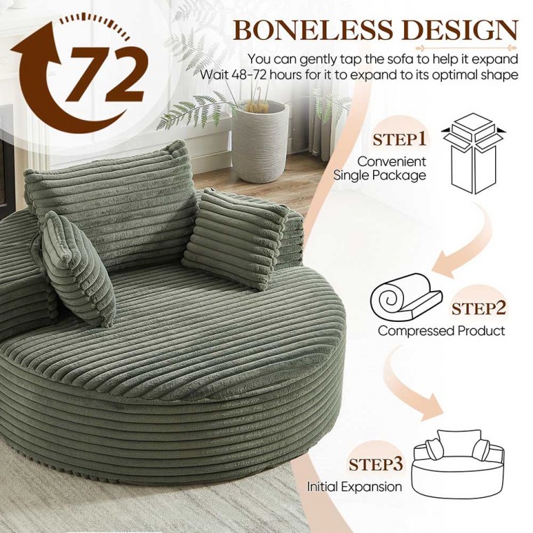 Oversized Round Chaise Lounge Chair