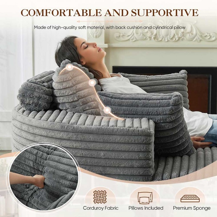 Oversized Round Chaise Lounge Chair