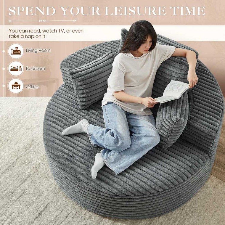 Oversized Round Chaise Lounge Chair