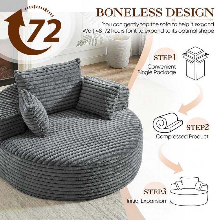Oversized Round Chaise Lounge Chair