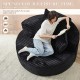 Oversized Round Chaise Lounge Chair Black