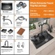 Luxury Digital Temperature Waterfall Workstation Kitchen Sink