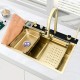Luxury Digital Temperature Waterfall Workstation Kitchen Sink