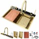 Luxury Digital Temperature Waterfall Workstation Kitchen Sink