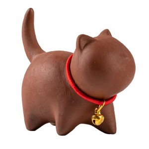 Zisha Tea Pet Cat Red