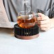 Aluminum Wood Teapot Warmer Black
