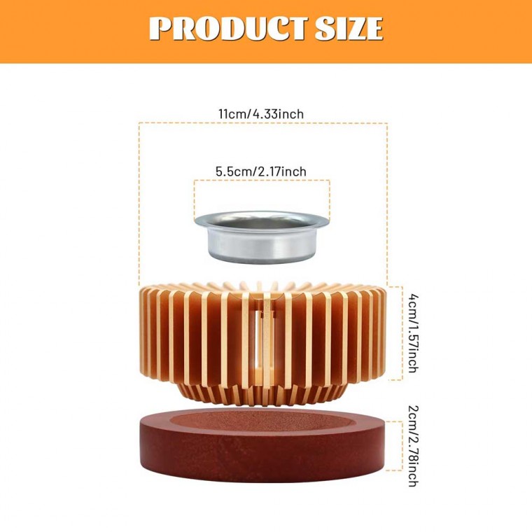 Aluminum Wood Teapot Warmer Golden