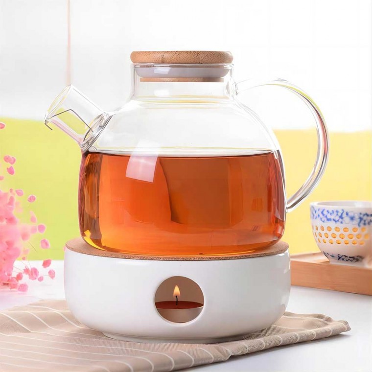 Ceramic Teapot Warmer Classic White